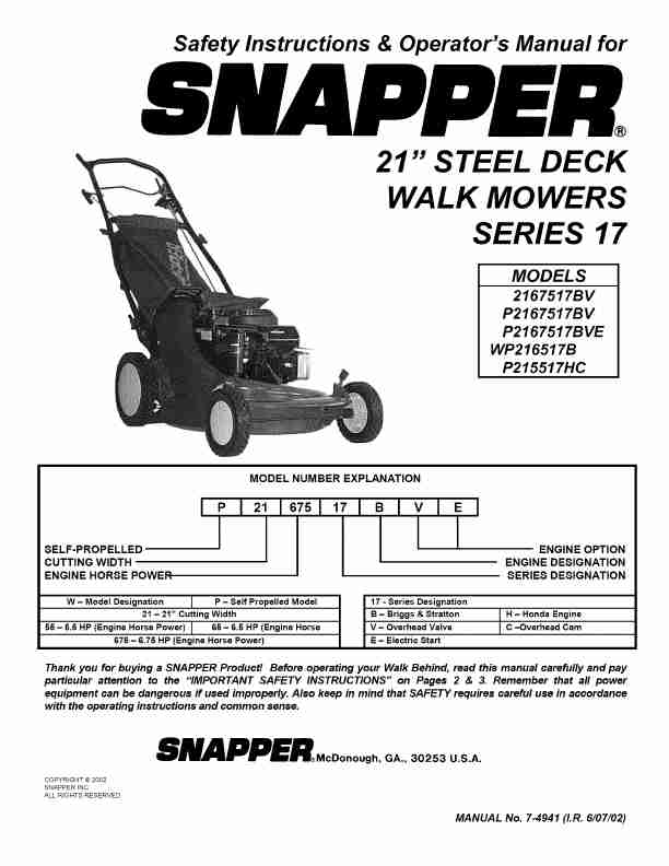 Snapper Lawn Mower P2167517BV-page_pdf